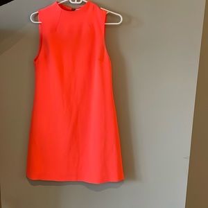 Alice and Olivia Neon pink/orange shift dress.